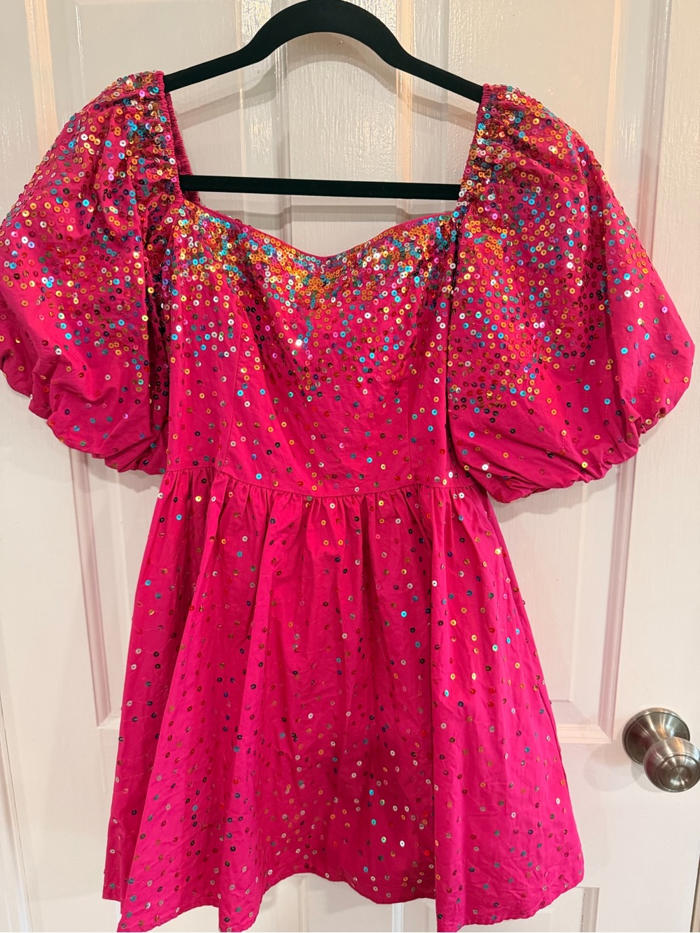 QOS Sequin Party Dress - Pink